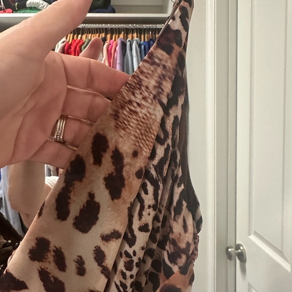 Michael Costello x REVOLVE Natalia Gown in Brown Animal Medley - Picture 6 of 11